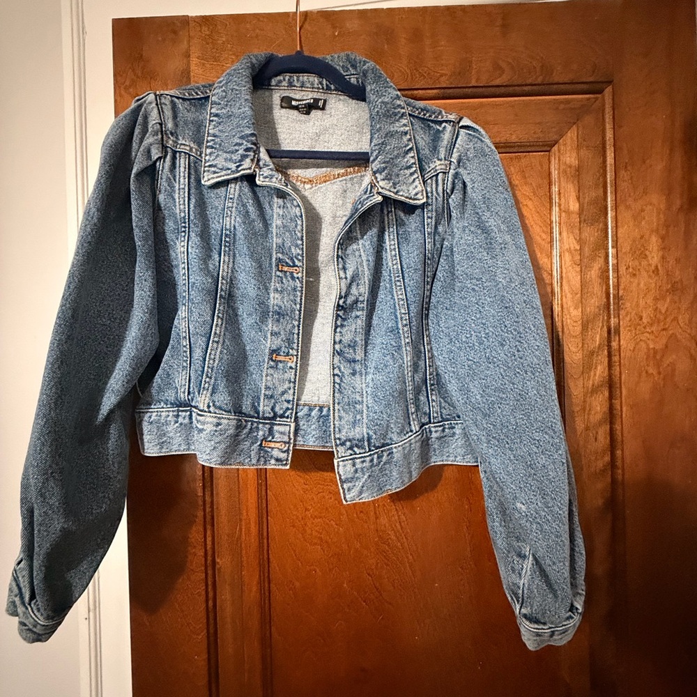 Missguided Denim Blue Women's Jacket - Size US 10